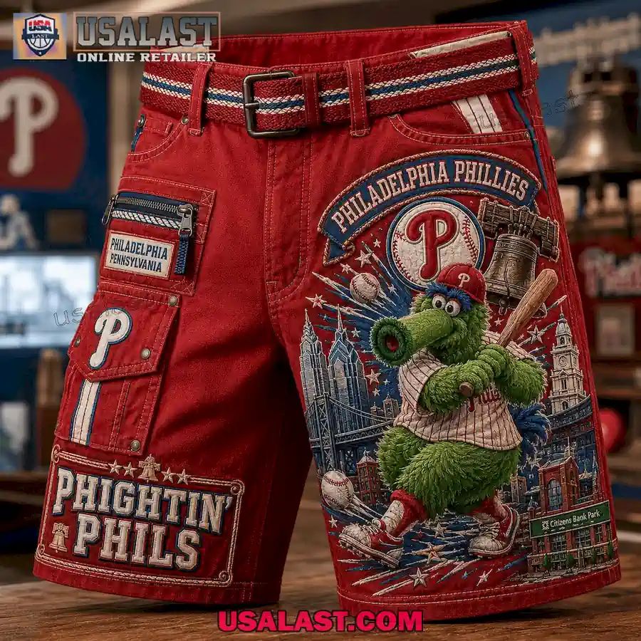 Philadelphia Phillies Vintage Graphic Men Cargo Short
