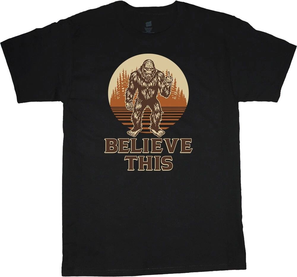 Funny T-shirts Mens Bigfoot Shirts Sasquatch Mens Graphic Tees Rude Offensive
