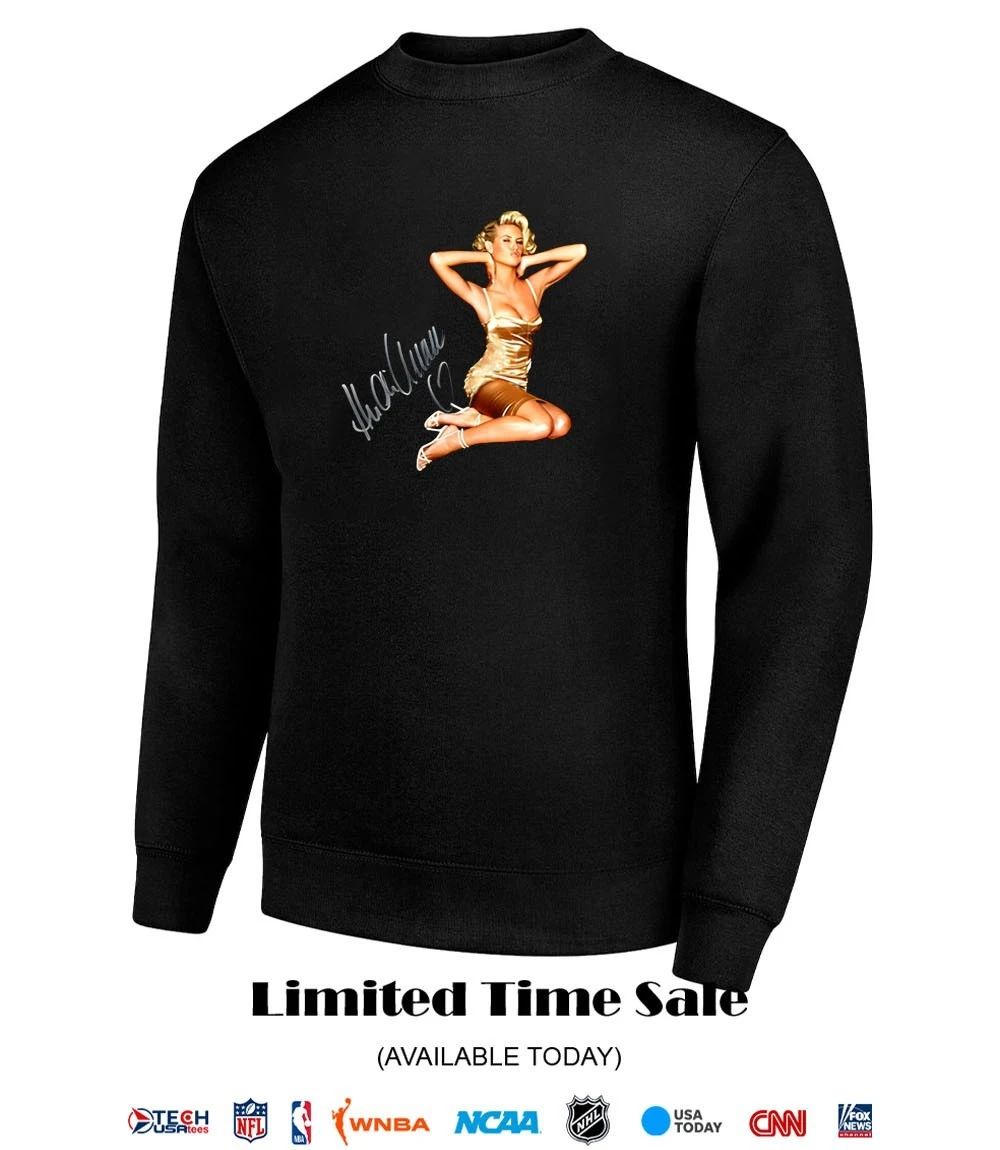 Heidi Klum Young Sexy Gold Dress shirt