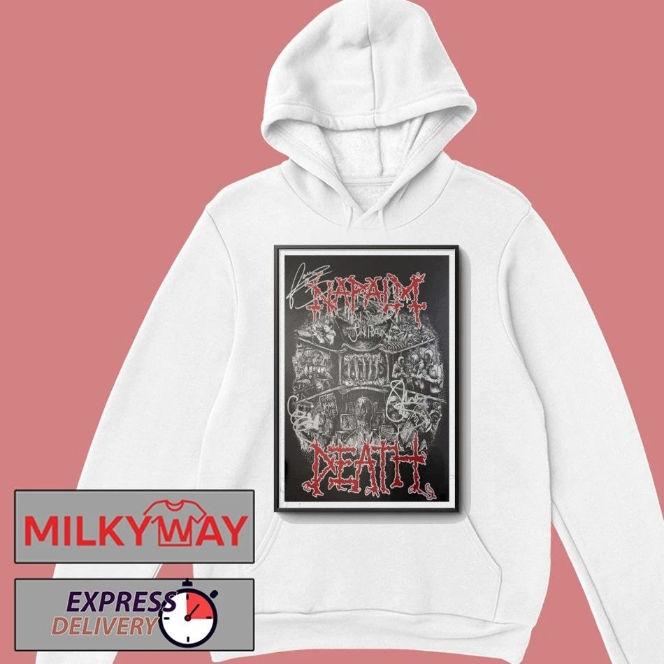 LIMITED Poster Napalm Death Signed Japan Tour 2026 shirt