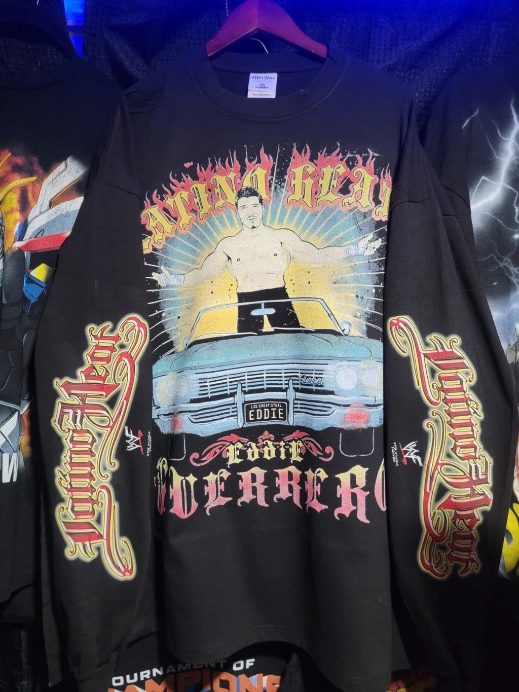 Eddie guerrero latino heat LONG SLEEVE MODERN ON SHAKA HEAVYWEIGHT T SHIRT