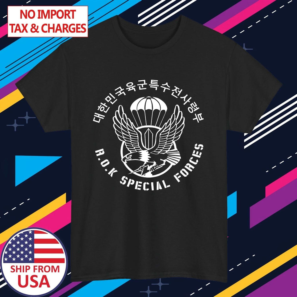 Republic of South Korea ROK Army Special Forces Men's Black Size S-5XL
