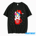 Unicorn In Red Snowflake Christmas Tshirts Sweater