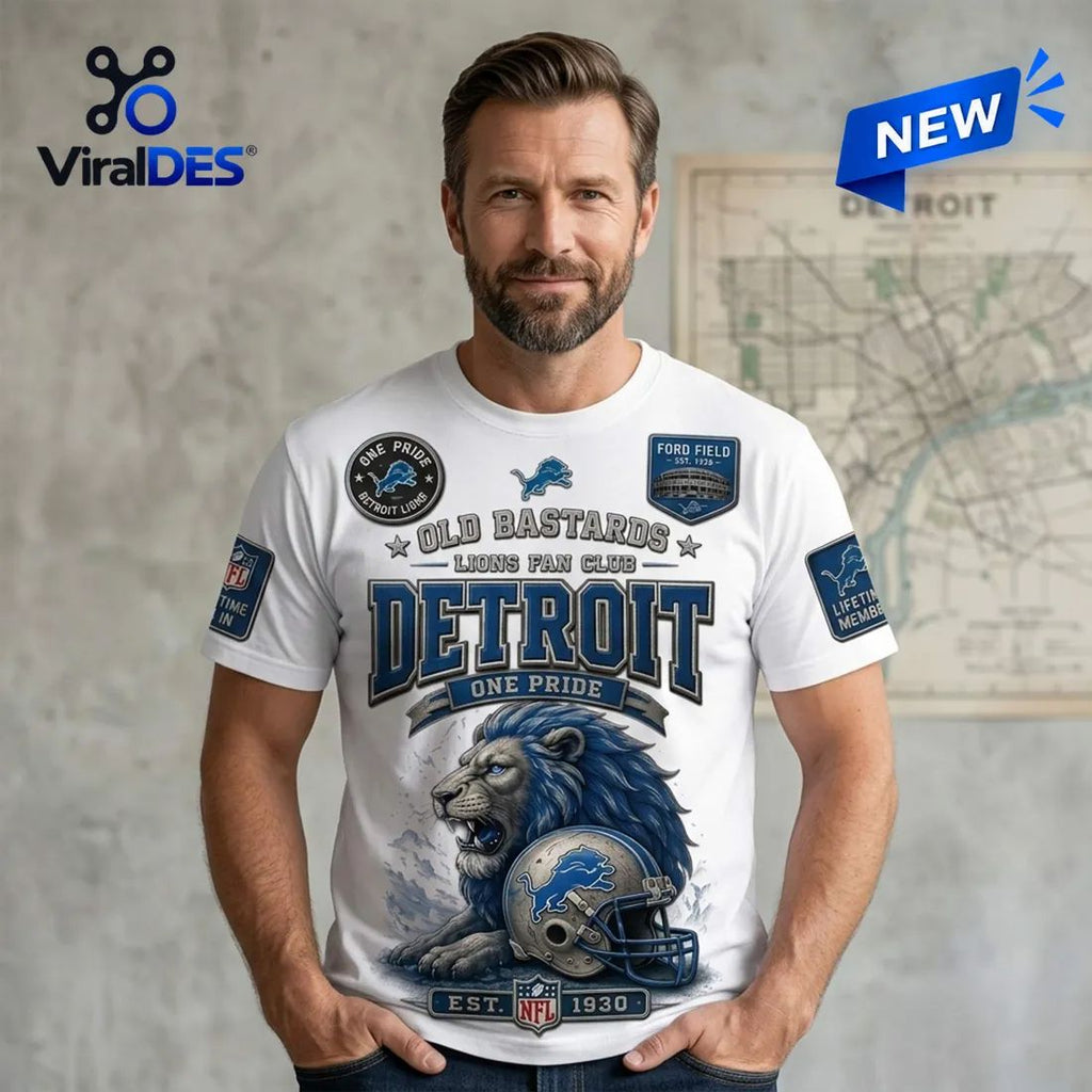 Detroit Lions Old Bastards Mascot T-Shirt