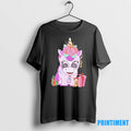 Purple Unicorn Christmas Gifts Reindeer Bow Holiday Tshirts Sweater