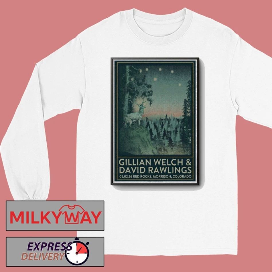 May 02 2026 Gillian Welch x David Rawlings Red Rocks TOUR Poster shirt