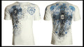 ARCHAIC by AFFLICTION White FORTIORI Short Sleeve Slim Fit Y2K T-shirt NWT