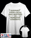 Hangman Adam page support your local pollinators and vengeful cowboys shirt