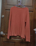 J Crew Long Sleeve Waffle Knit Thermal Shirt Men's XL-Tall Burnt Orange