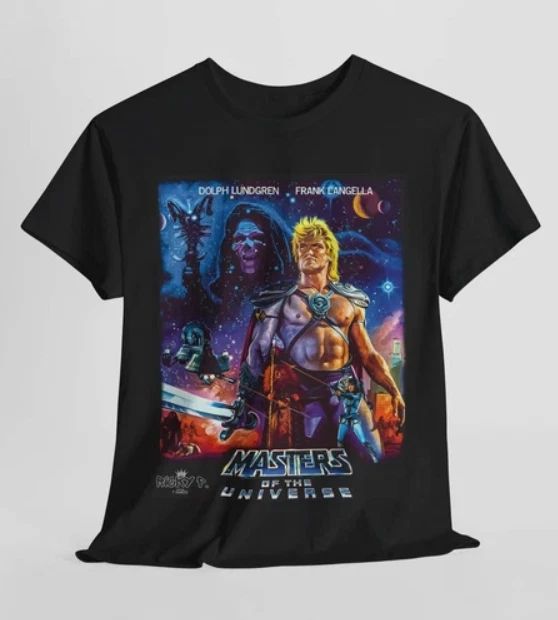 Masters of the Universe Movie1987 T Shirt Ricky P Unisex Heavy Cotton Te