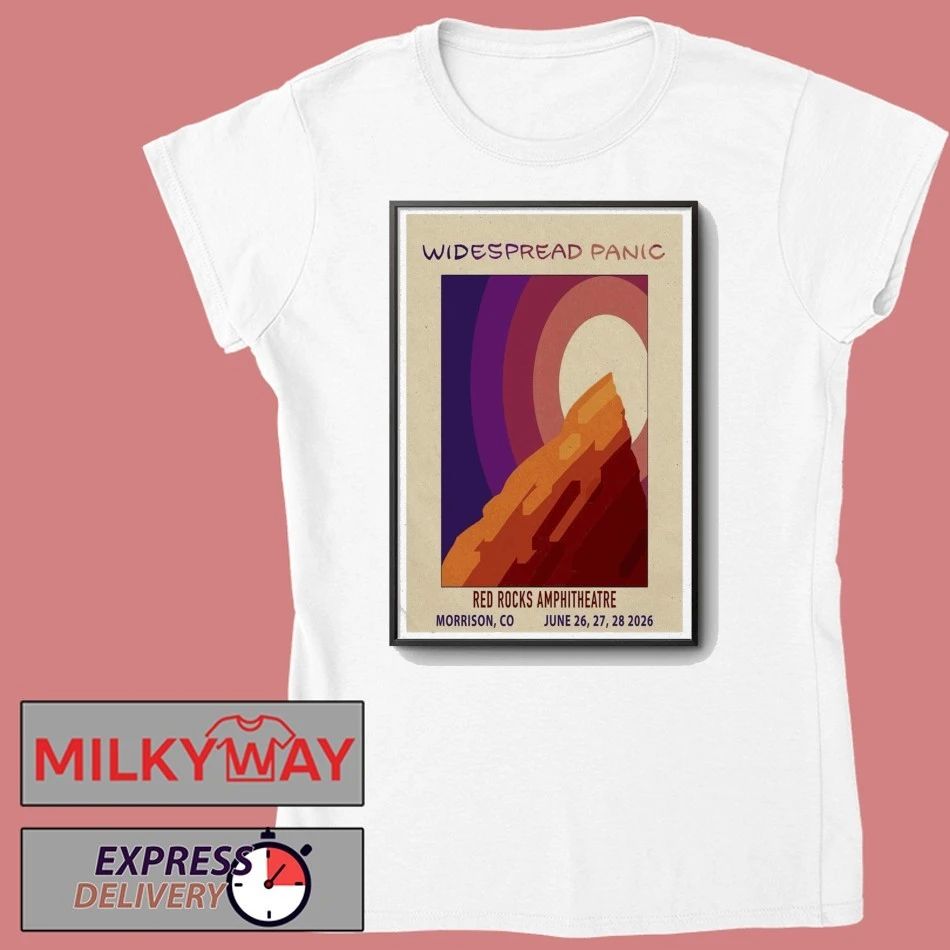 Poster 2026 Widespread Panic June 26-28 Red Rocks shirt
