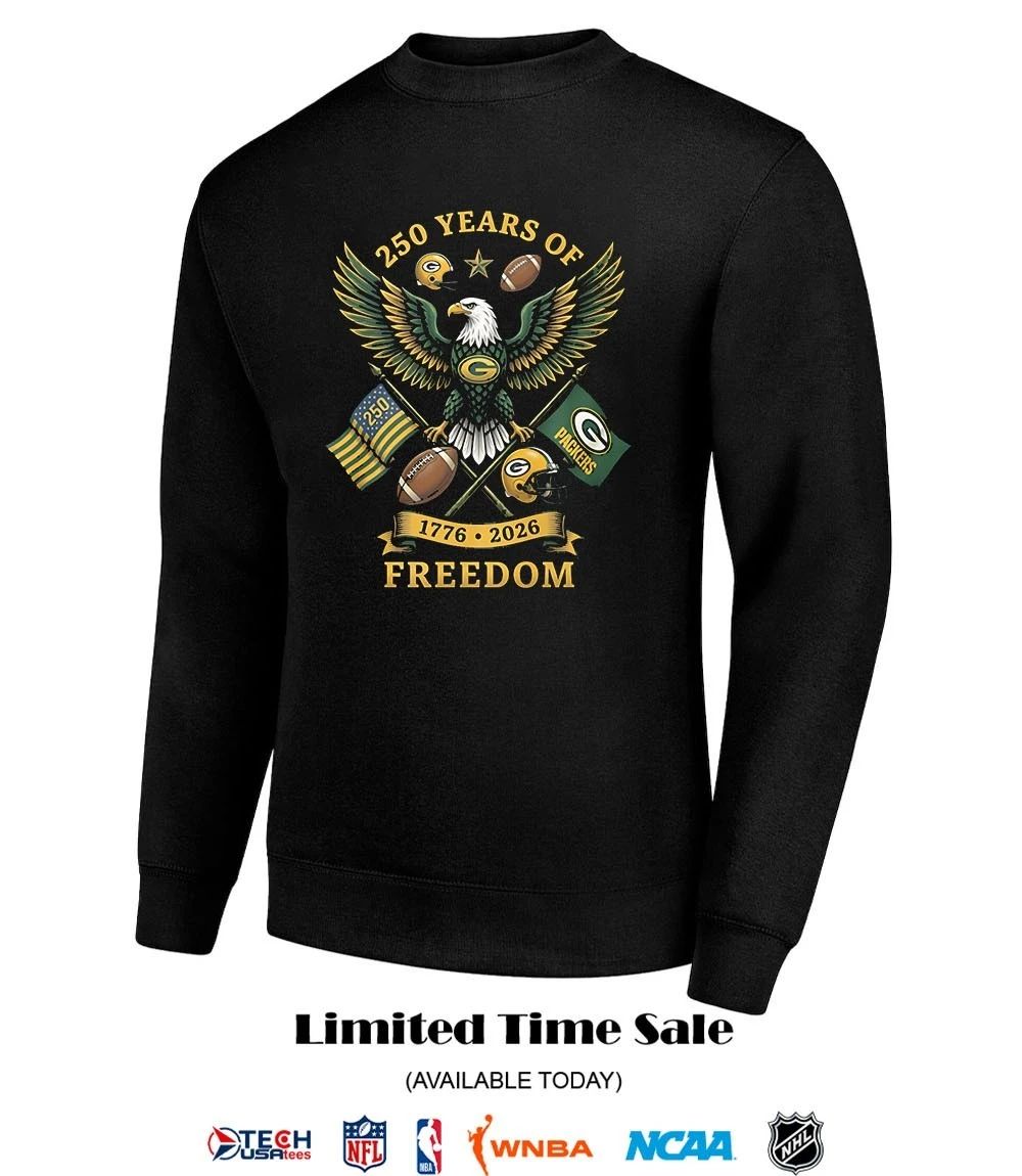 250 years of Freedom Green Bay Packers 1776-2026 shirt