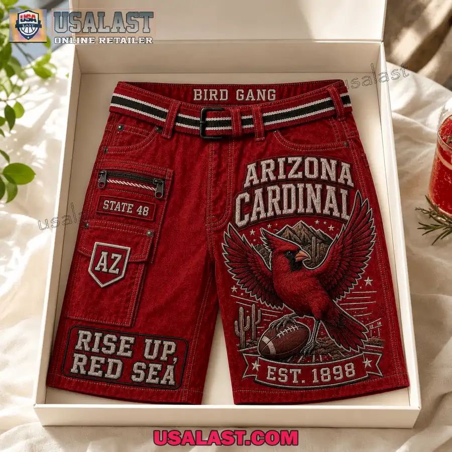 Arizona Cardinals Rise Up Red Sea Men Cargo Short