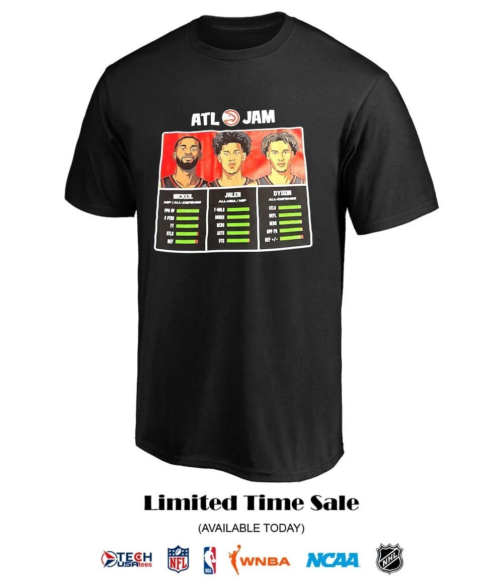 ATL Jam Atlanta Hawks Nickeil Alexander-Walker Jalen Williams and Dyson Daniels shirt