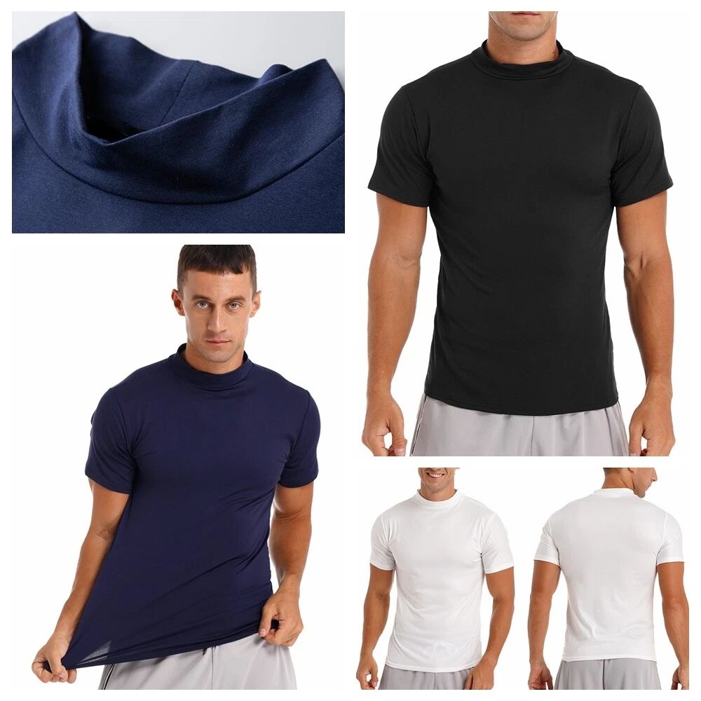 Men's Blouse Running Pullover Home Shirts Meditation Tops Basic T-shirt Active