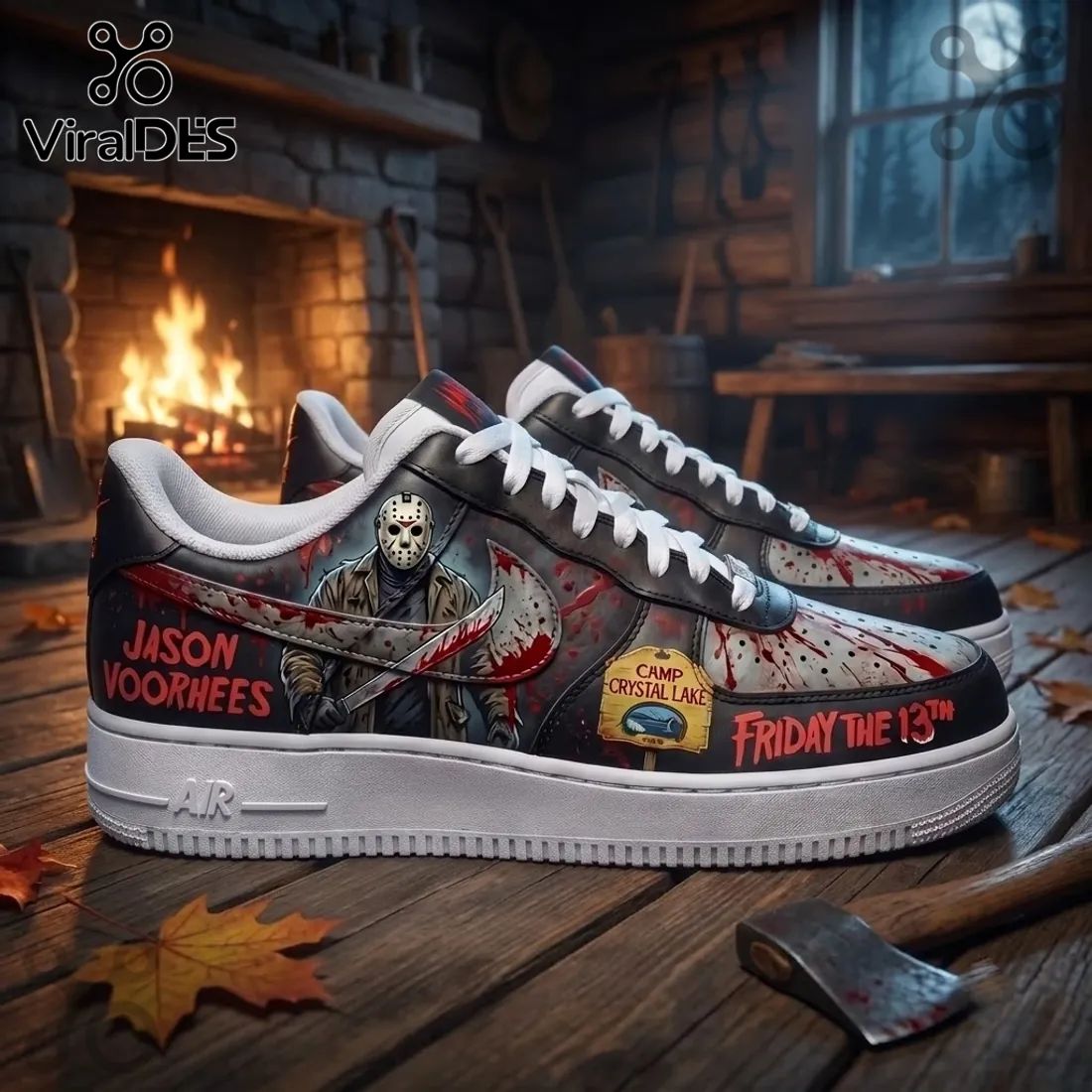 Jason Voorhees Friday The 13th Custom Air Force 1 Sneakers