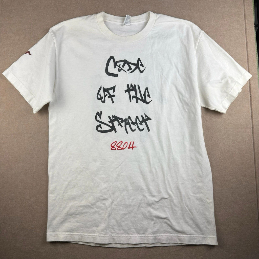Vintage Alstyle Shirt Men L White Code of the Street 8804 Lupes 11 Graffiti Tee