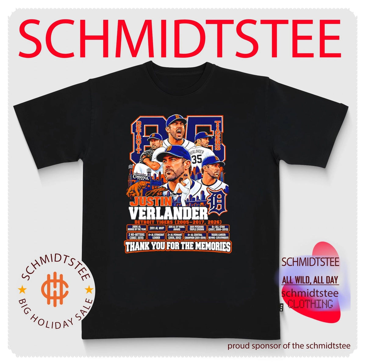 Detroit Tigers Justin Verlander Thank You For The Memories 2026 shirt