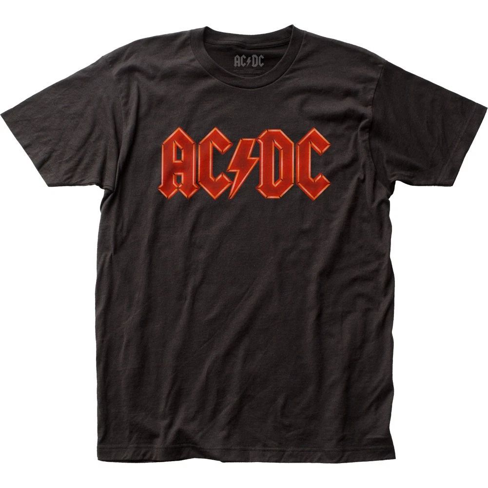 ACDC Neon Logo Mens T Shirt Music Classic Concert Rock N Roll Band Tee New Black