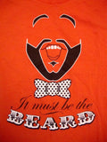 It Must Be The Beard Lovers Daily Thunder Tree And Leaf Clothing Red T Shirt M