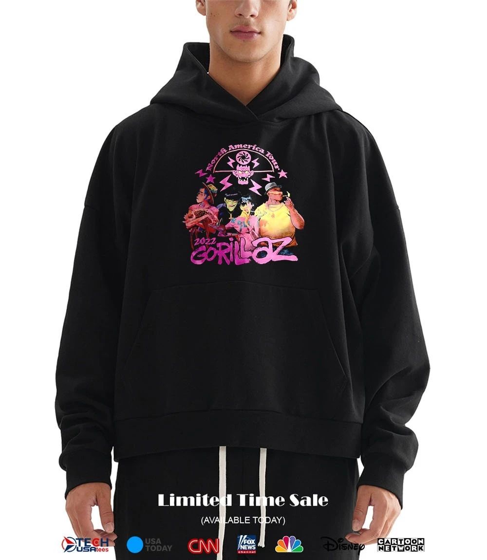 Gorillaz North America Tour 2022 graphic shirt