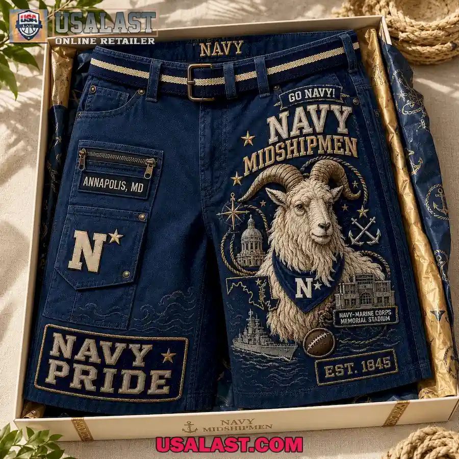 Navy Midshipmen Go Navy Pride Est 1845 Men Cargo Short