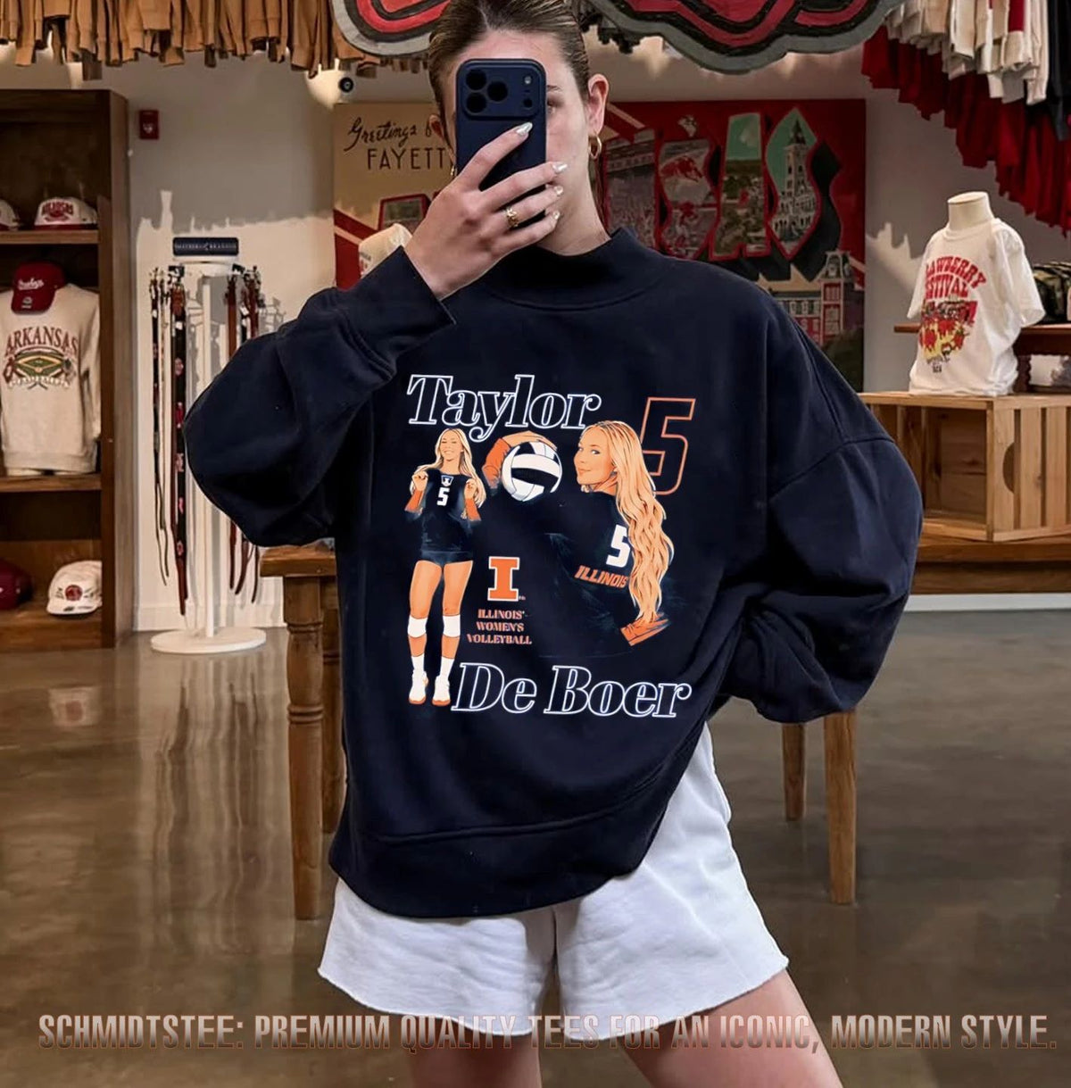 Taylor De Boer Illinois Fighting Illini retro shirt