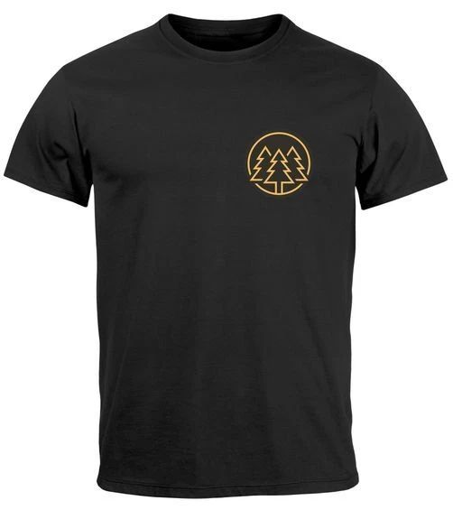Men's T-Shirt Print Logo Forest Trees Outdoor Hiking Motif Fashion Street Style