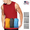 Mens TANK TOP MUSCLE Tee Basic Sleeveless Shirt Plain Cotton Gym Shirts