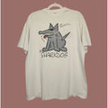 Vintage Sharkdog Surf Surfer Hawaii Double Sided Distressed Grunge Thrashed