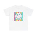 Beach Bum Smiley T-Shirt | Palm Tree Eyes, Retro Color Block