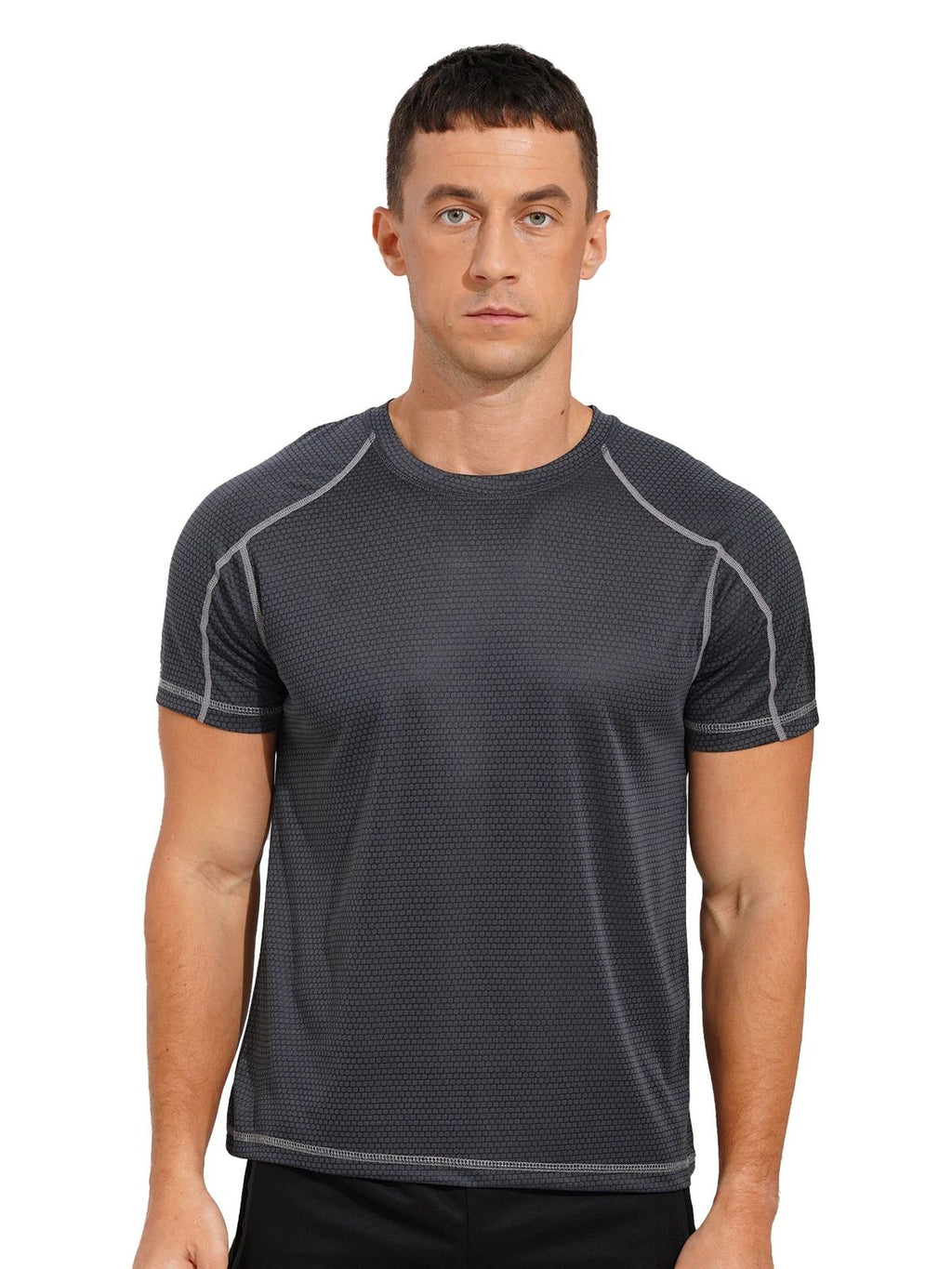 Mens UV Short Sleeve Swim Shirts UPF 50+ Rash Guard Short Sleeve Quick Dry AU