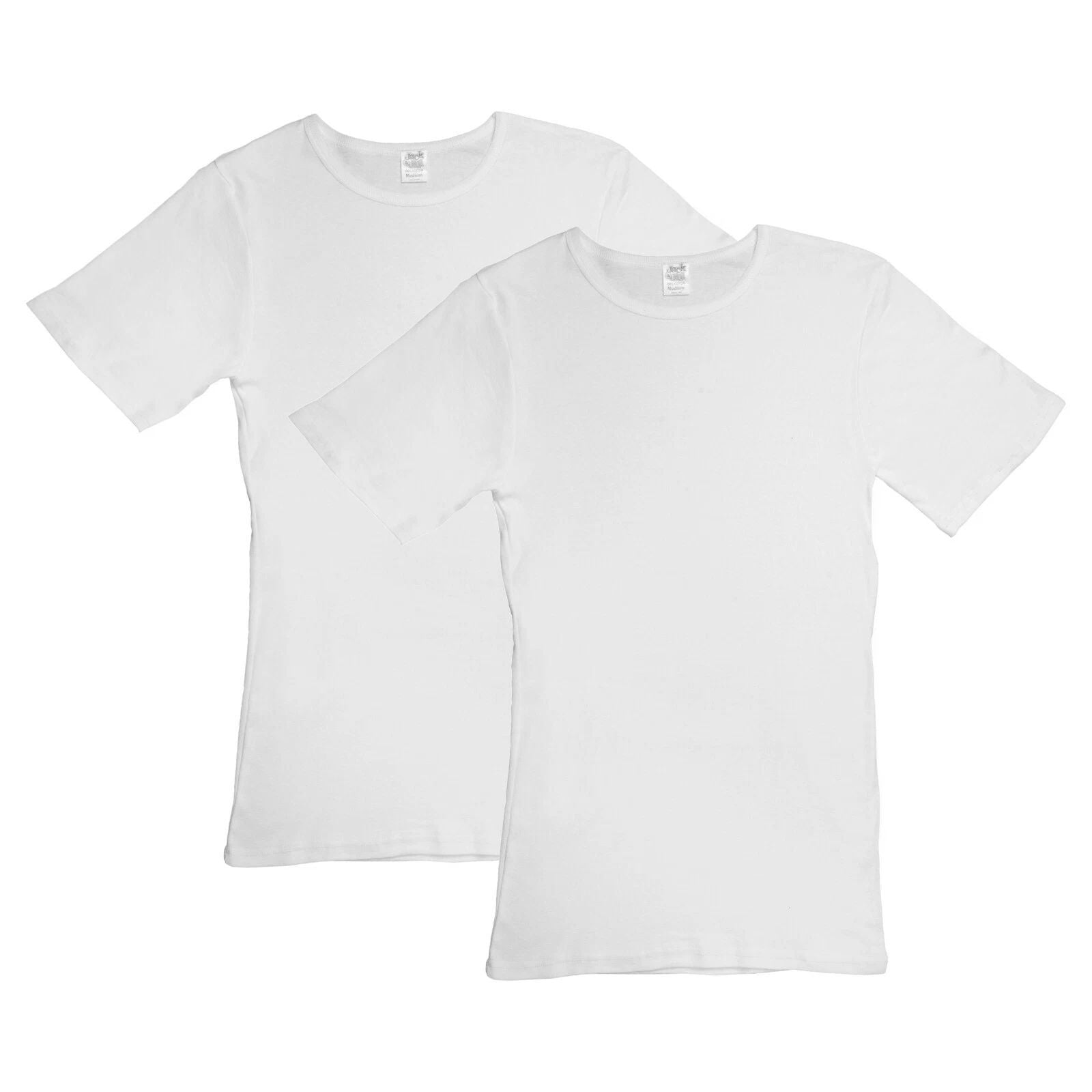 Mens Crew-neck short sleeve undershirt,100% cotton, Jack&Jill, white