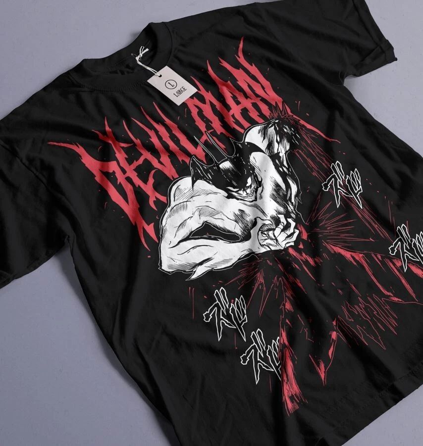 Unisex Devilman Crybaby Anime T-Shirt, Akira Fudo Manga Shirt Virgil Devil T-shi