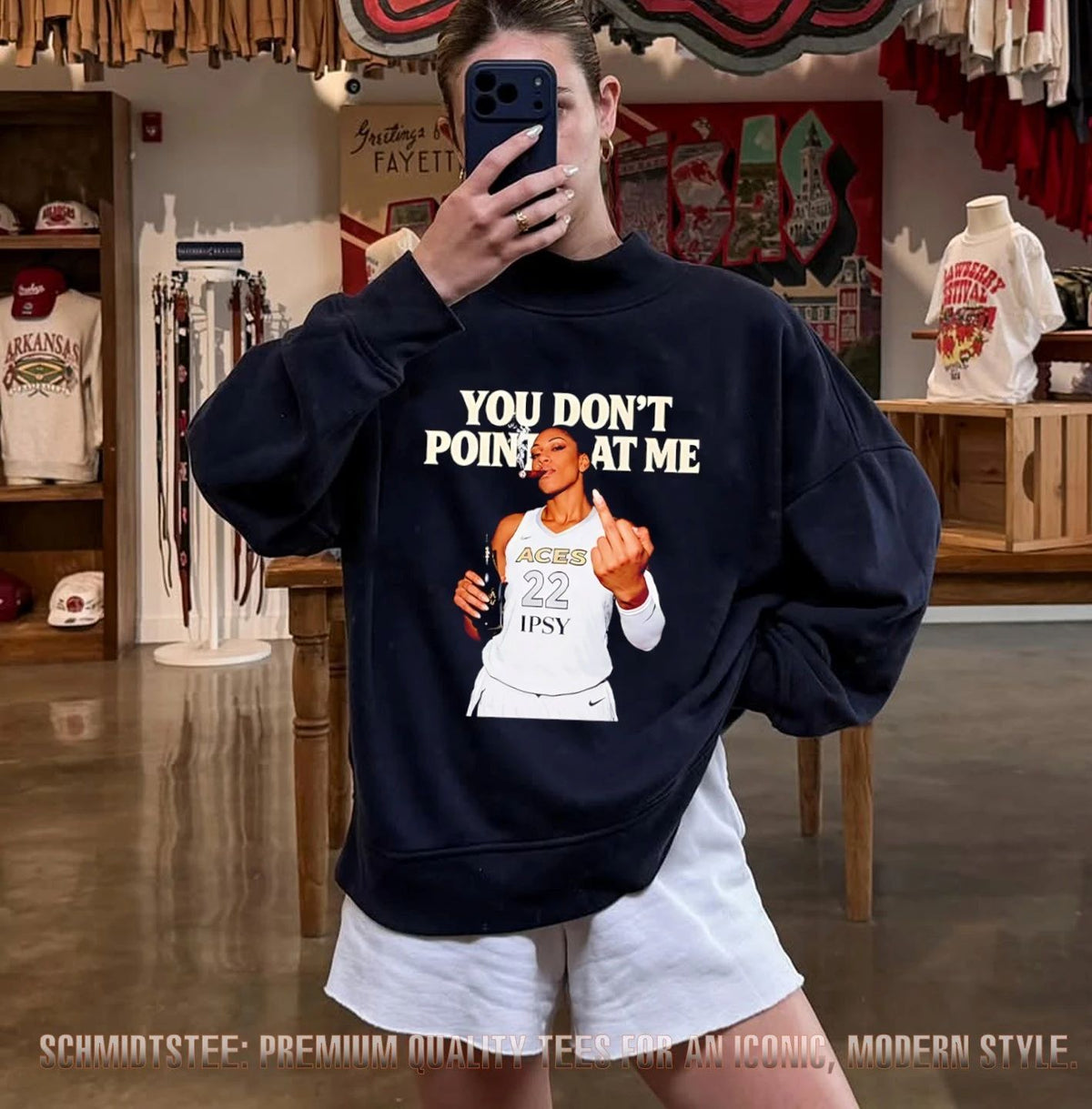 A’ja Wilson Las Vegas Aces You Don’t Point At Me middle finger shirt