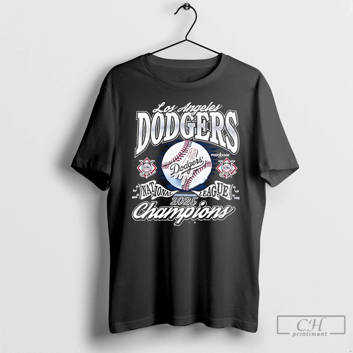 Classic 2025 National League Champions Los Angeles Dodgers T Shirts