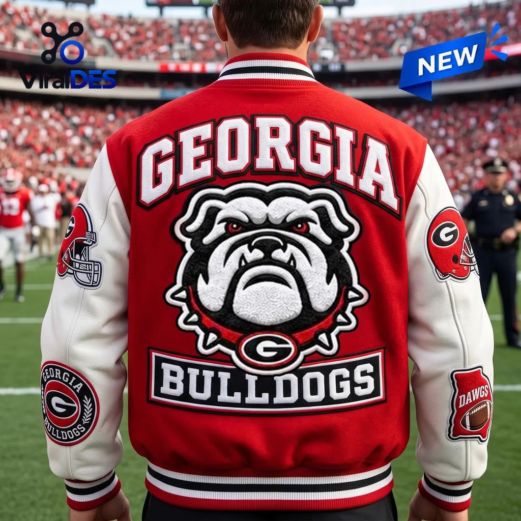 Georgia Bulldogs Mascot Baseball Jacket