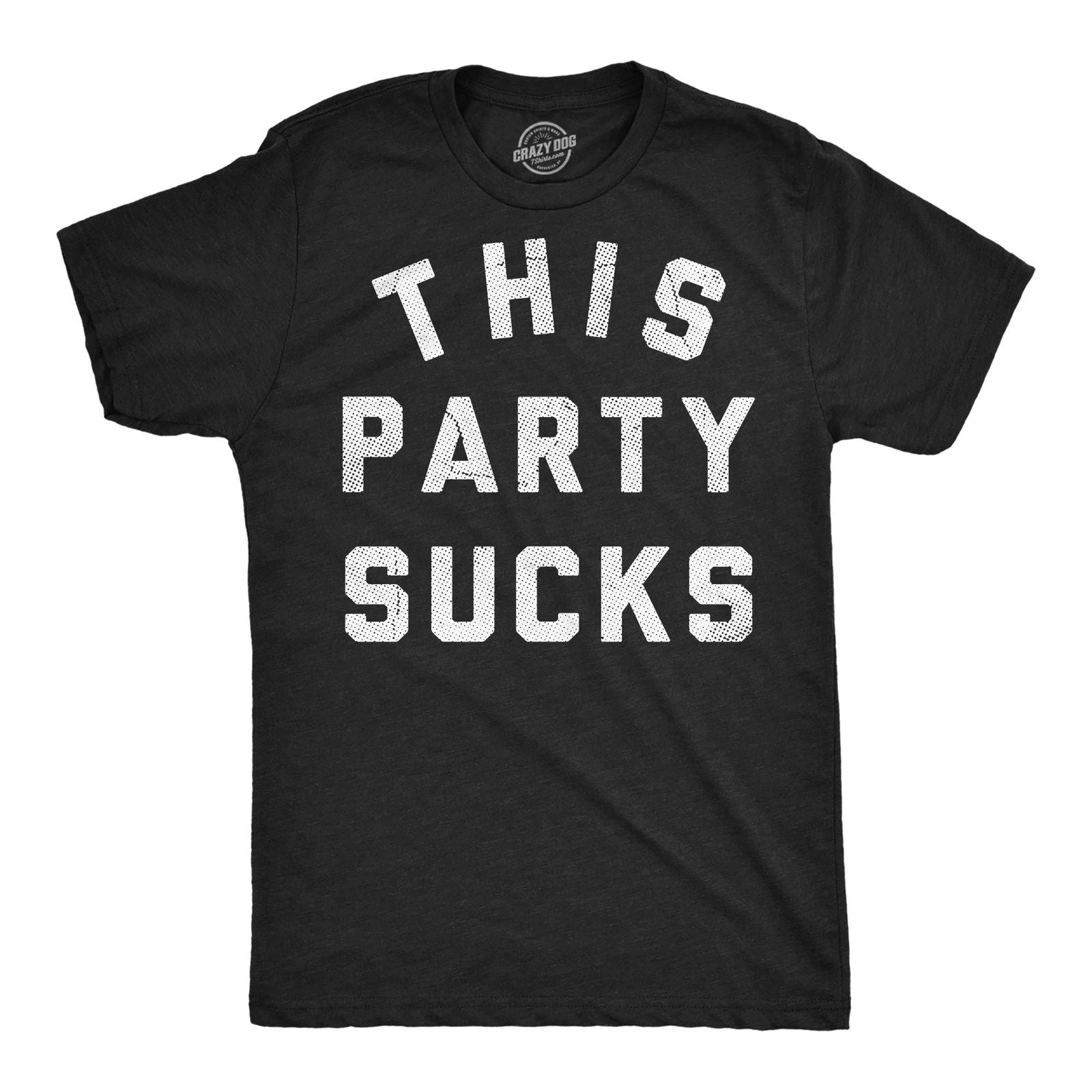 Mens Funny T Shirts This Party Sucks Sarcastic Partying Graphic Novelty Tee for