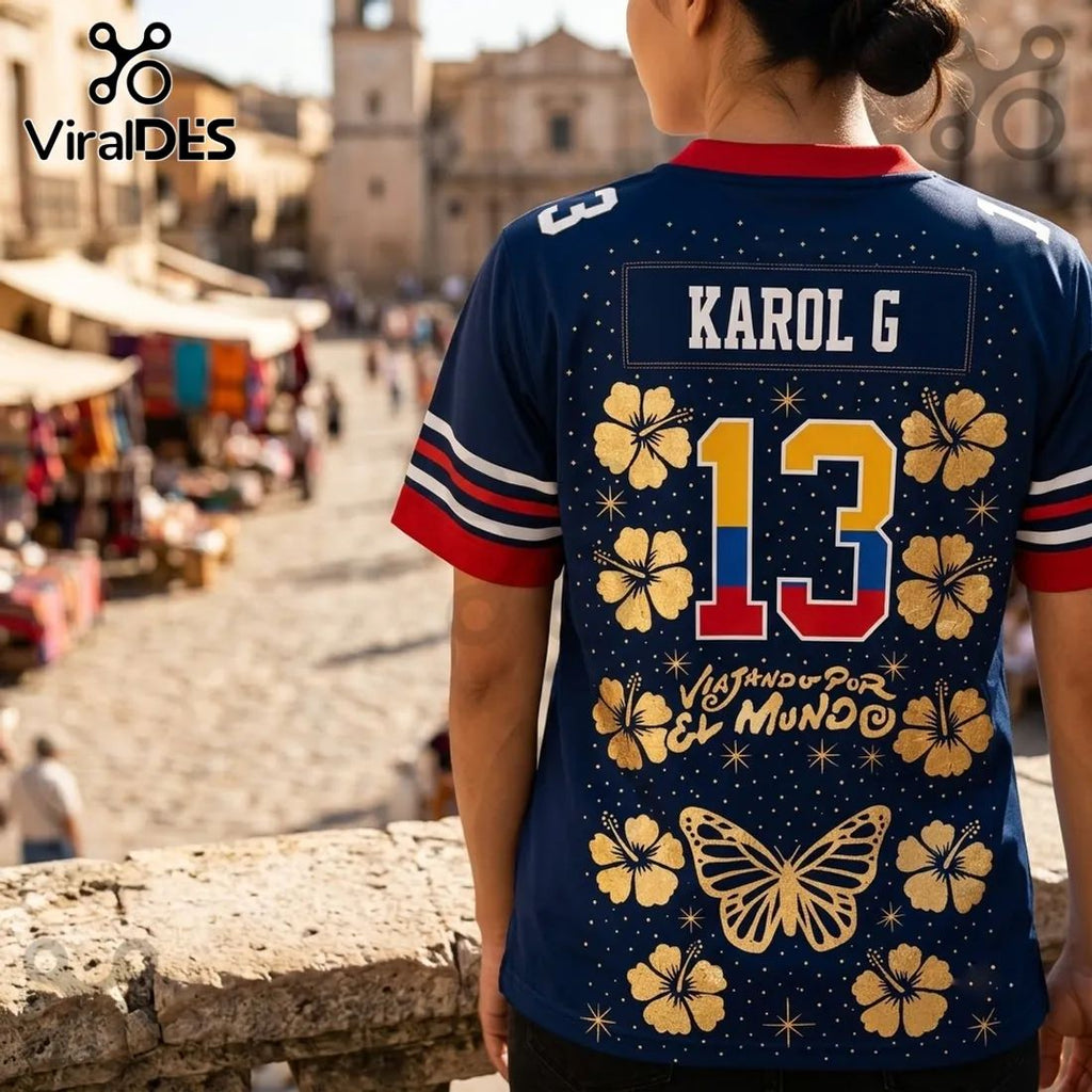 Karol G Tropitour Houston Texans Navy Blue Jersey