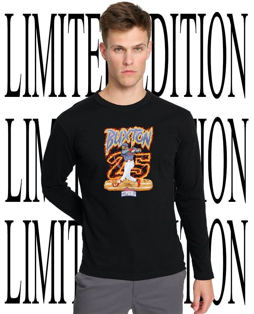 MLB Byron Buxton 25 Minnesota Twins Baseball batting caricature t-shirt