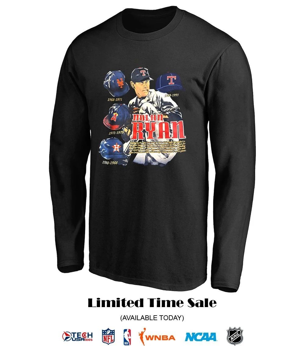 Nutmeg Mills Nolan Ryan 4 Teams shirt