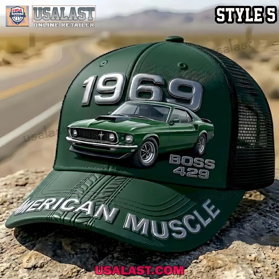 1969 Ford Mustang Boss 429 American Muscle Trucker Hat