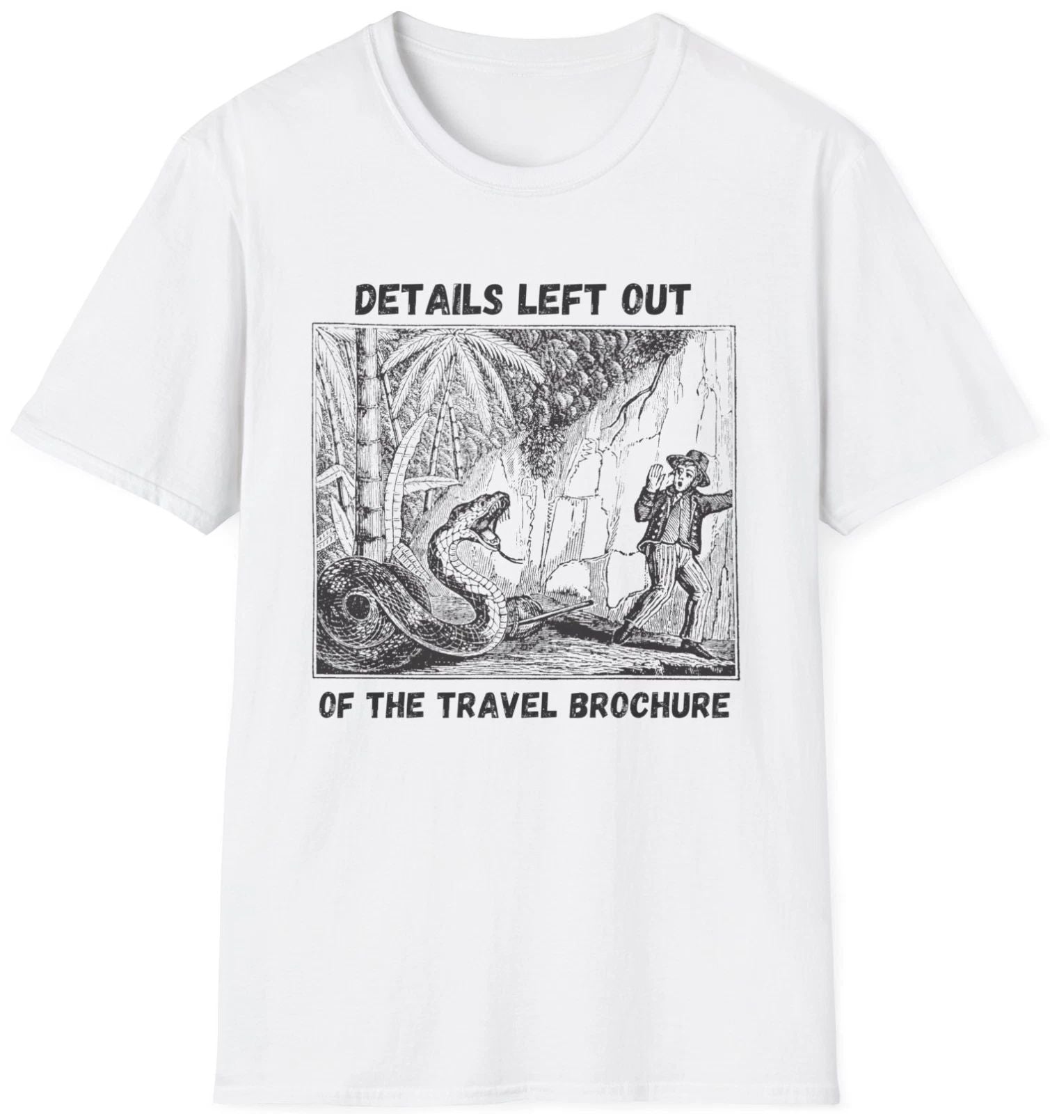 Travel Brochure T Shirt graphic tee White Size M