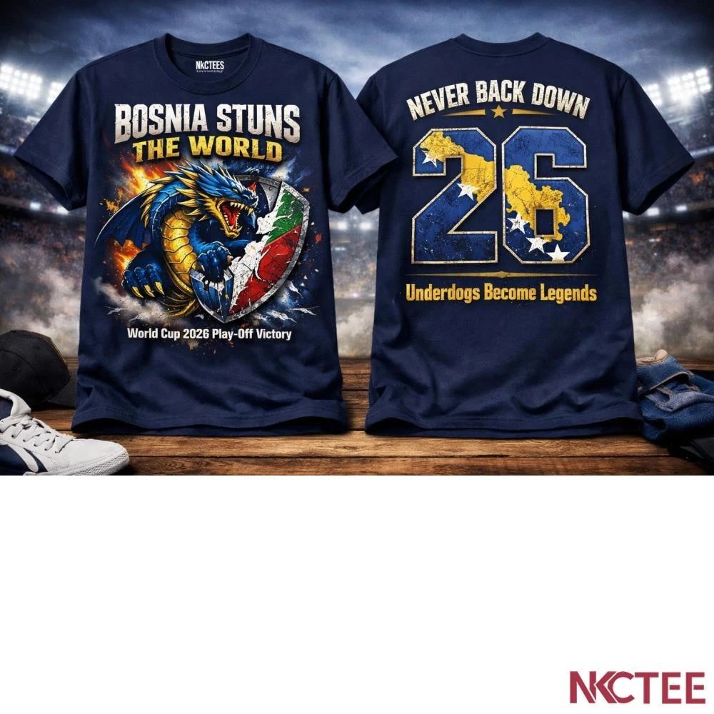NKCtees Bosnia Stuns Italy 2026 – Underdog World Cup Playoff Victory shirt