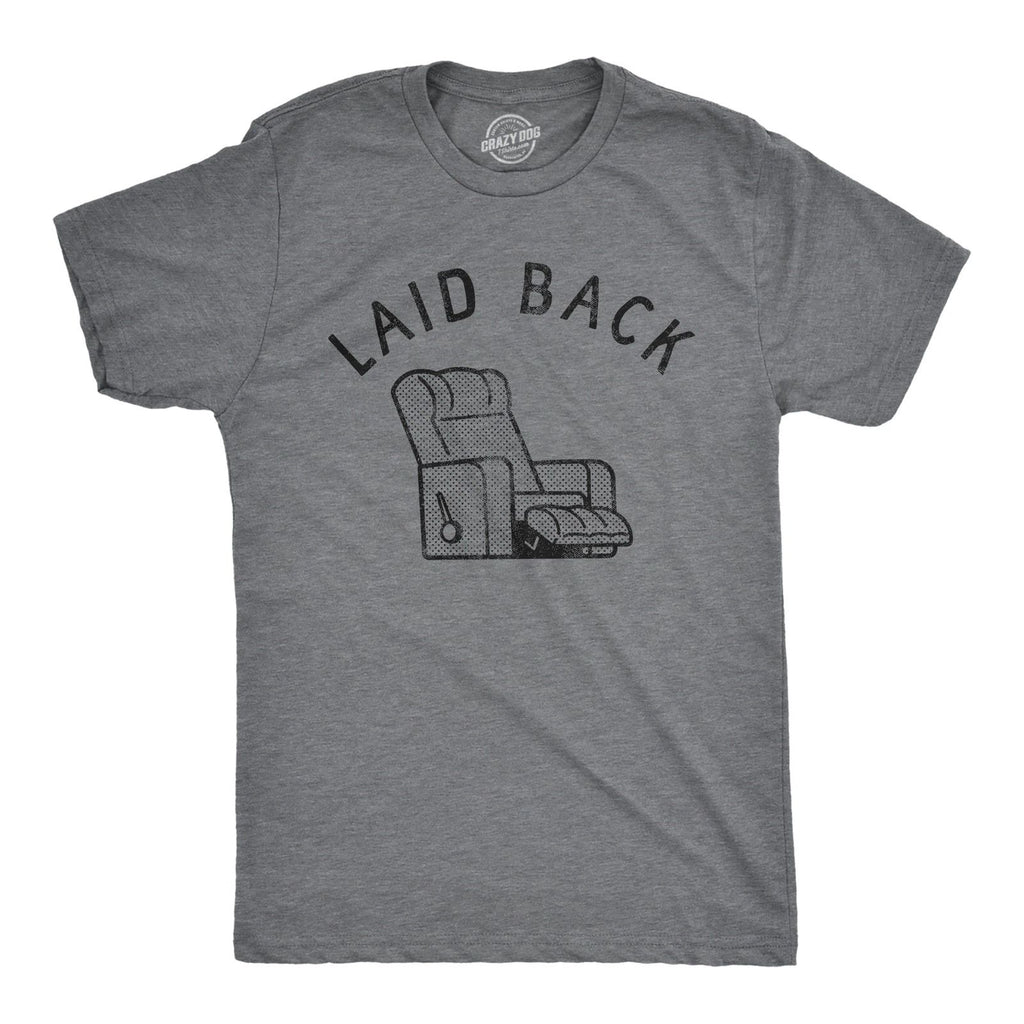 Mens Laid Back T Shirt Funny Sarcastic Recliner Chair Graphic Novelty Tee for
