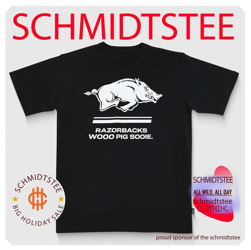 Ryan Silverfield with Razorbacks Wooo Pig Sooie Shirt