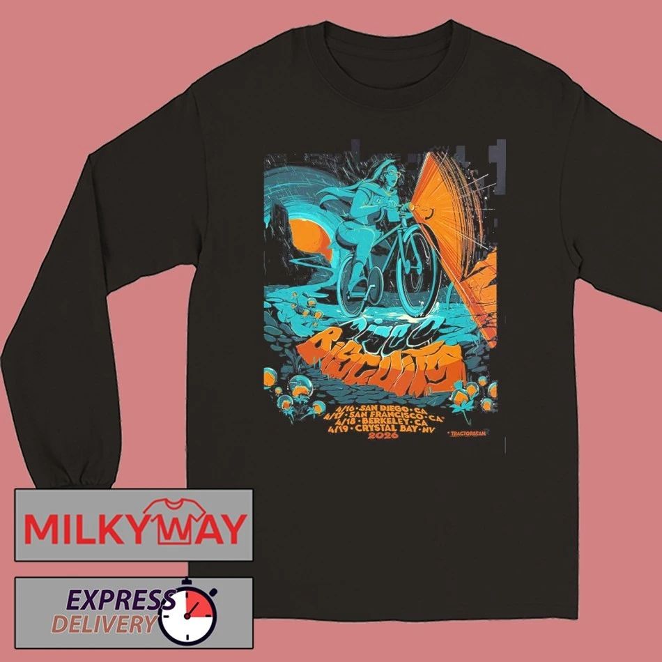 The Disco Biscuits Bicycle Day West Coast 2026 Tour California And Nevada Dates From April 16 To 19 2026 T-Shirt