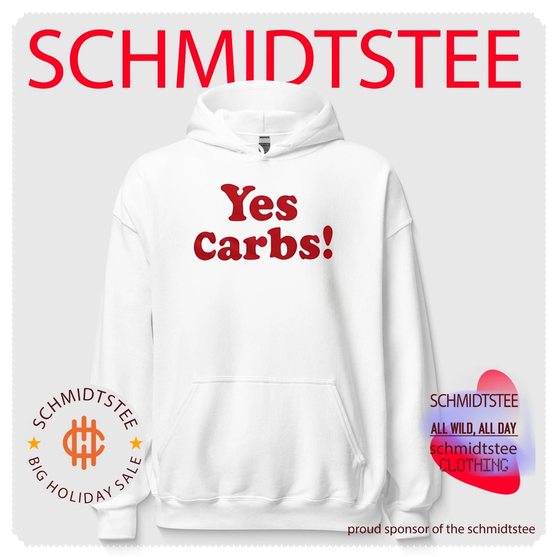 Harry wearing Yes Carbs shirt