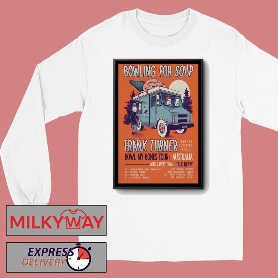 Bowling For Soup Bowl My Bones Australia 2026 Tour Poster shirt