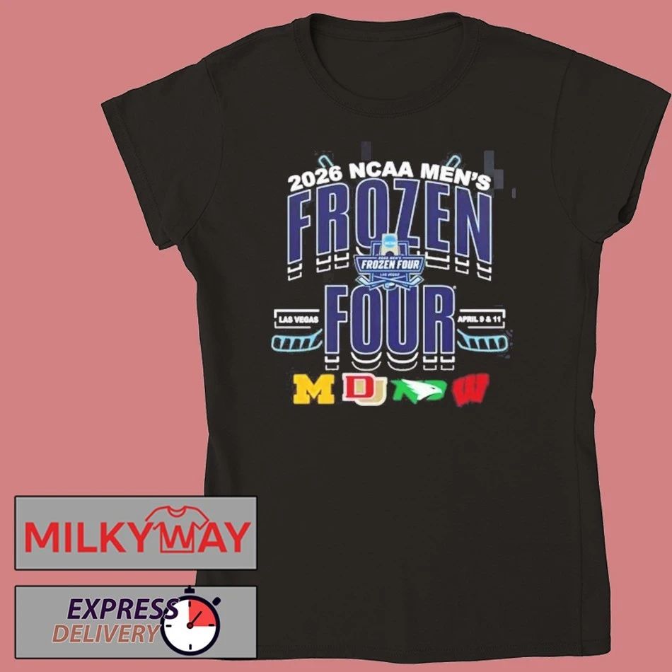 2026 NCAA Frozen Four Las Vegas Teams Matchup Logo T-Shirt